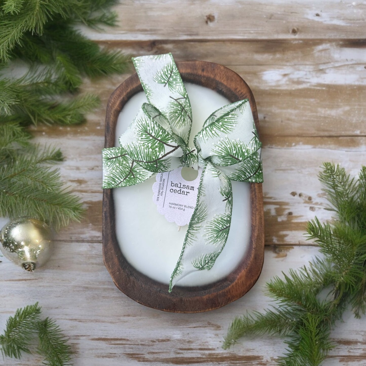 Dough Bowl Candles Balsam + Cedar