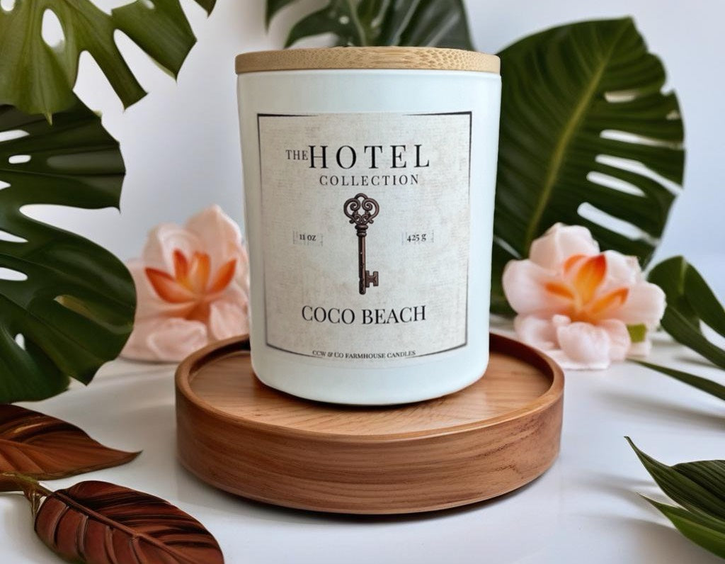 Hotel Collection luxury hand poured jar candle Coco Beach