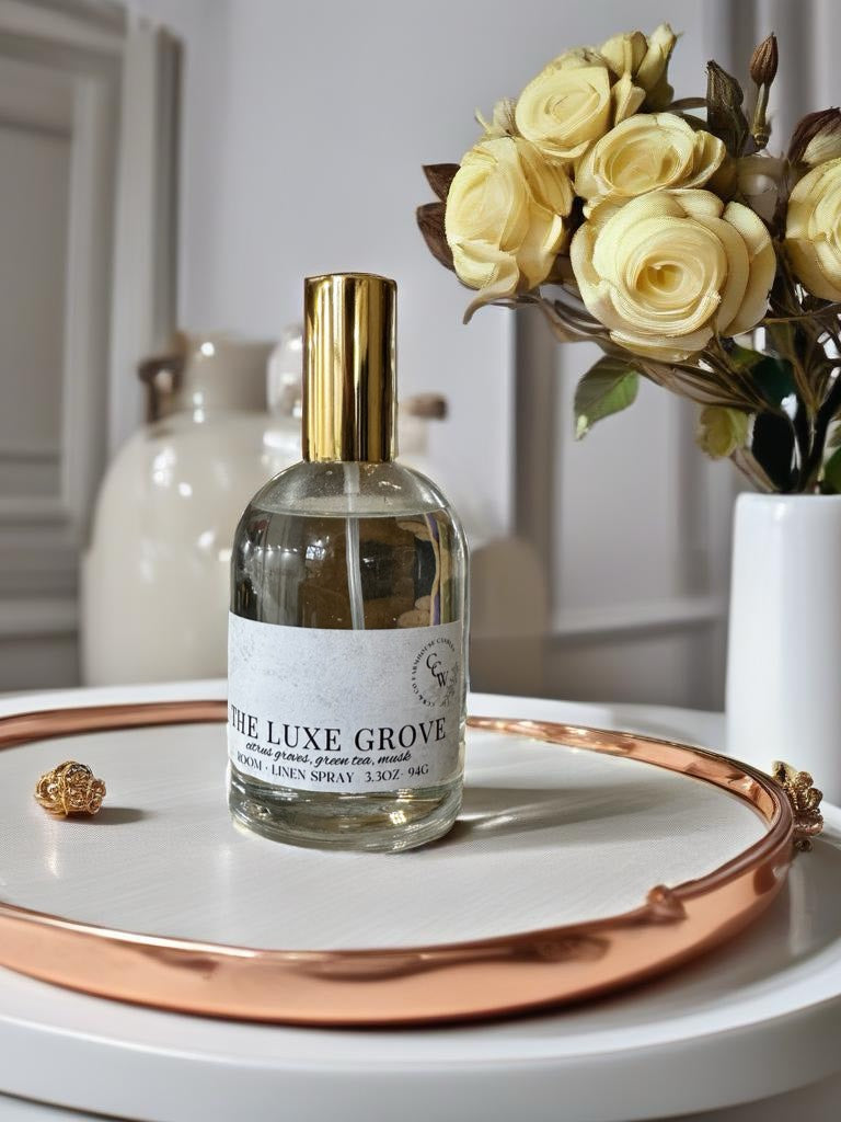 Room + Linen spray home fragrance The Luxe Grove
