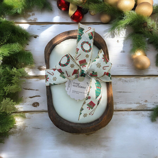 Dough Bowl Candles Cozy Christmas