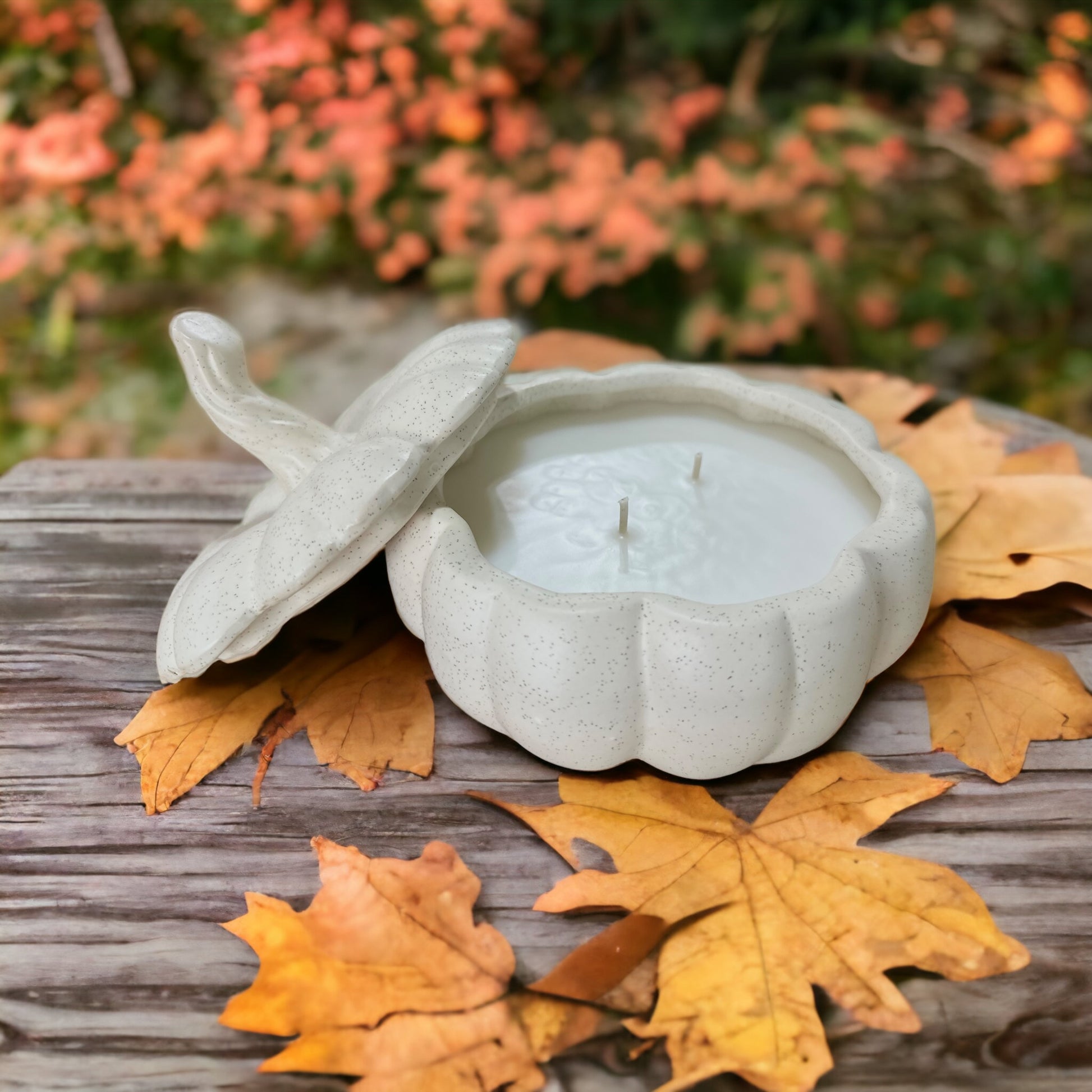 Ceramic Shaped Candle Pot- Pumpkin Spice  Pumpkin spice candle, Candles, Candle  pot