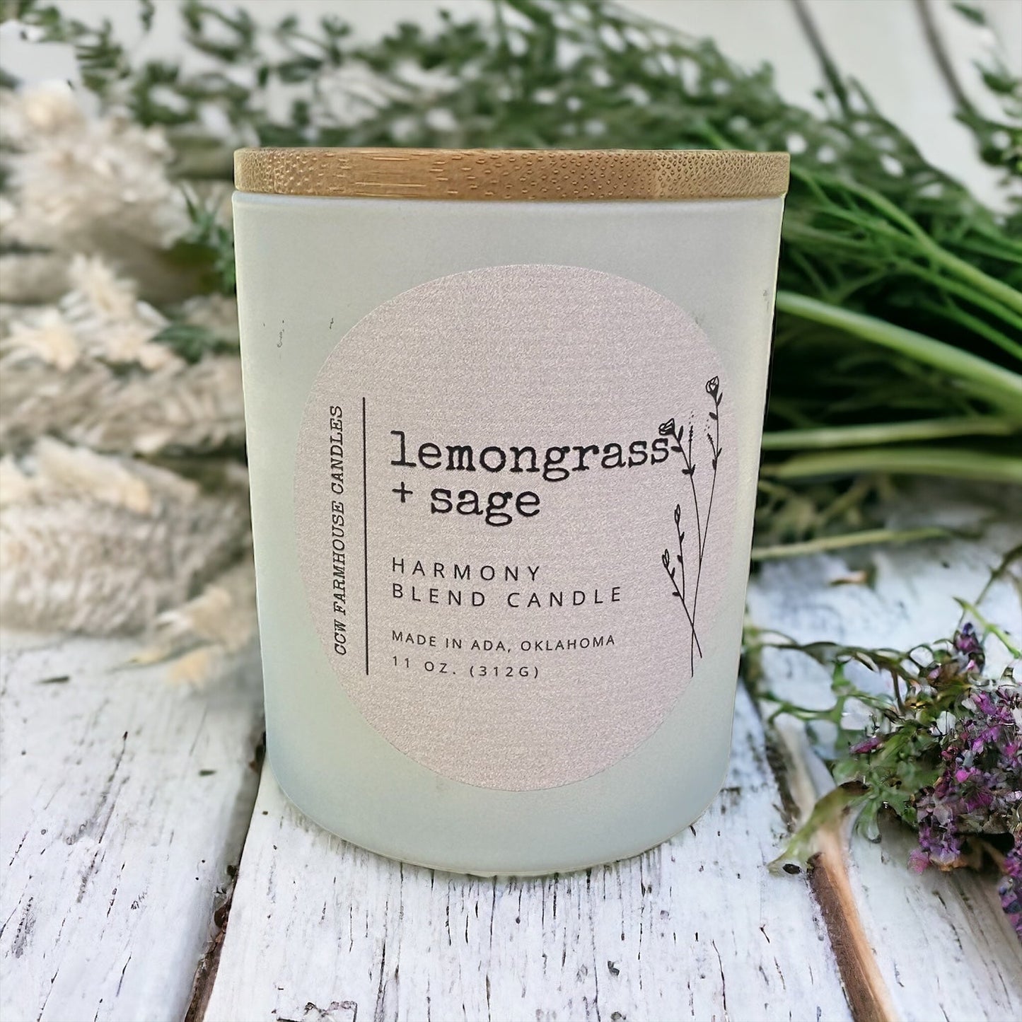 Country Cottage Jar Candle Lemongrass & Sage