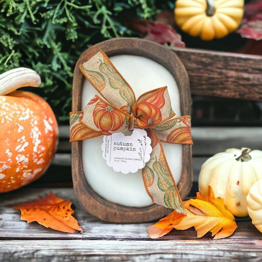 Dough Bowl Candles Autumn Pumpkin